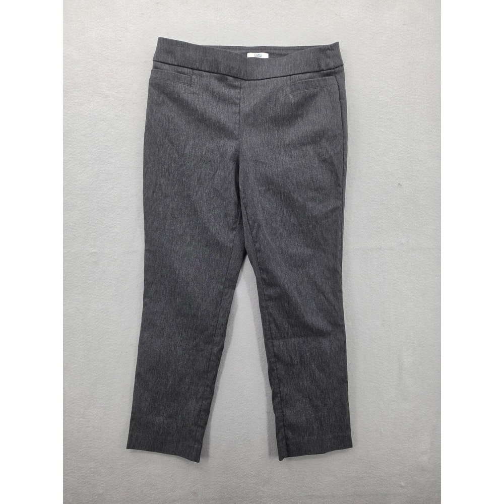 Croft & Barrow Womens 10 Short Gray Pull On Dress Pants Career Work Trousers